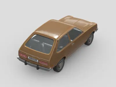 Chevrolet Chevette Coupe 1976 Low-poly 3D model