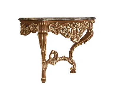 EMPIRE CONSOLE WITH GOLDEN CARVINGS 3D model