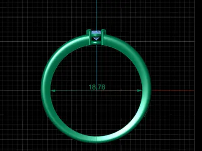 STL 3DM Print Ready Women Diamond Ring Lightweight Printable  3D print model 117