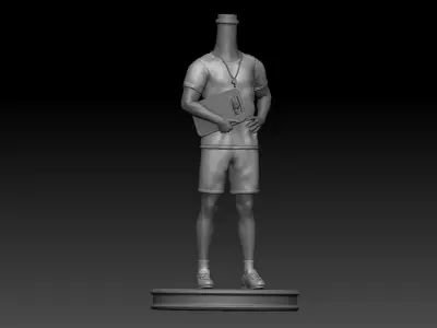 3D Printable Fitness Coach Bubble Head 3D print model