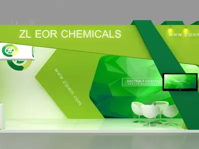 3d Exhibition design Low-poly 3D model