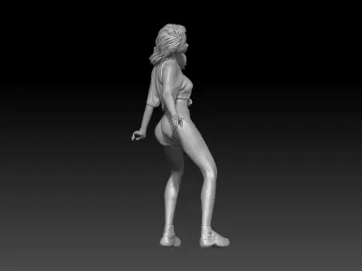 korean baseball cheerleader girl 3 3D print model
