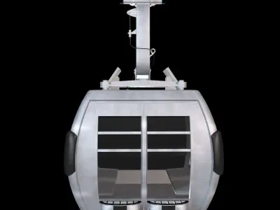 Ropeway Cabine Low-poly 3D model
