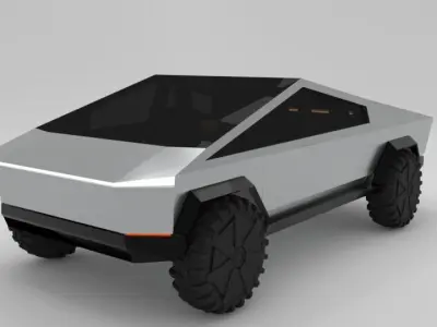 Tesla Cybertruck 3D model Low-poly 3D model