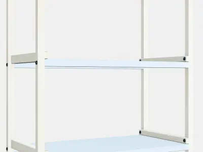 EKENABBEN Open shelving unit Low-poly 3D model