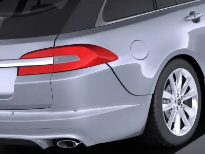 Jaguar XF Sportbrake 2015 VRAY 3D model