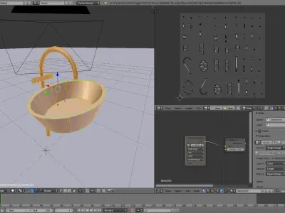 Luxury Bathroom Sink Low-poly 3D model