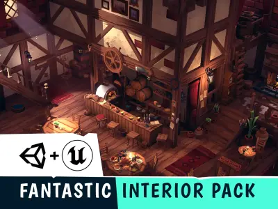 FANTASTIC - Interior Pack Low-poly 3D model