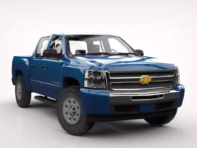 CHEVROLET SILVERADO 4PUERTAS 2010  Low-poly 3D model