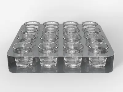 Shot Glasses Tray 3D model