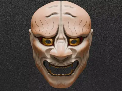 Tiger Mask Theater Noh Japanese 3D model 3D model