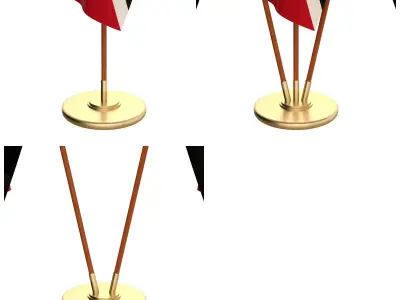 Trinidad And Tobago Flag Pack 3D model