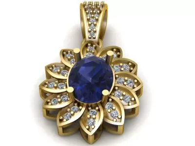 HUITAN GORGEOUS PENDANT 3D PRINTABLE MODEL  3D print model