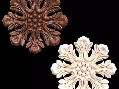 Rosette Wood 1546 3D model