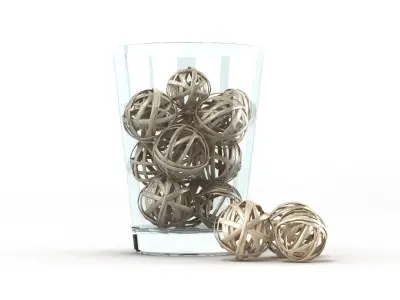 Wicker Decoration Low-poly 3D model