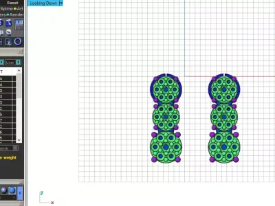 Diamond earrings 3D print model