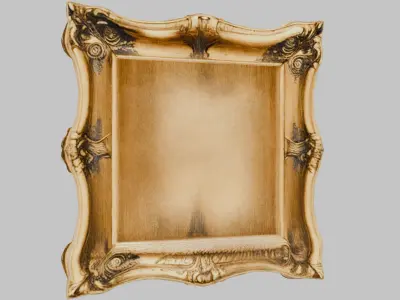 Ornate Fruit Crown Frame 3D Model Low-poly 3D model