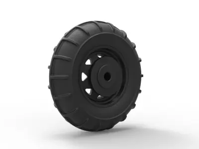 Front wheel from Dirt dragster 3D print model