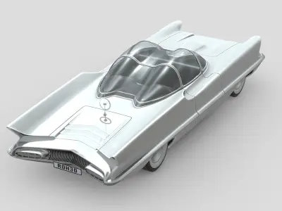 Lincoln Futura 1955 Low-poly 3D model