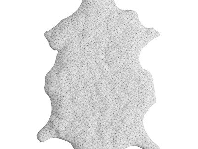 Bedside soft rug 3D model