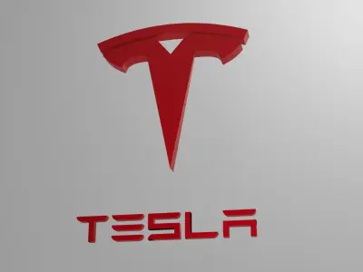 Tesla Logo Low-Poly 3D model 3D model