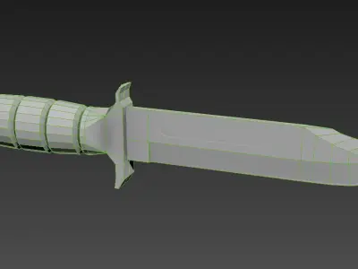 Combat Knife Low-poly 3D model
