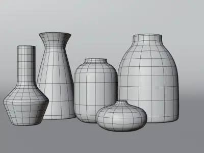 Collection Of 10  High Detailed Vase 3D model