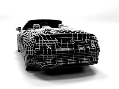 MERCEDES E CLASS CABRIO OPEN 2017 LOWPOLY Low-poly 3D model