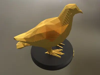 Parametric Dove Low-poly 3D model