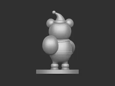   christmas sandapanda  3d printable model 3D print model