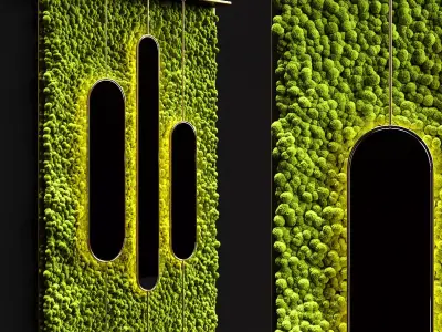 Stabilized moss and mirrors 3D model