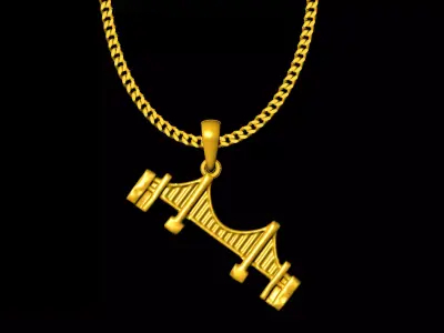 Bridge pendant charms - one inch pendant 3D print model