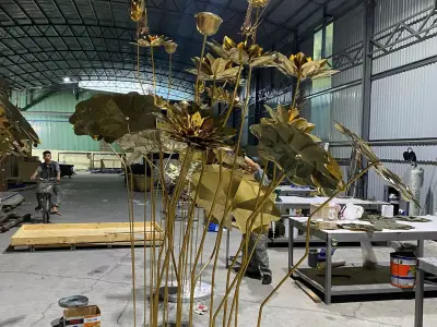 Stainless steel lotus 3D model