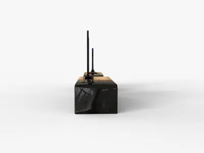 Futuristic TV Shelf Low-poly 3D model