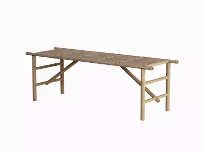 Bamboo Bench 03 3D model