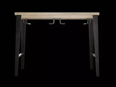 Table wooden 14 Low-poly 3D model