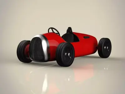 Vintage racing car 3D model