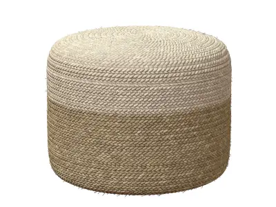  Agro Richer Home Decor Round Jute Pouf Bean Bag 3D model
