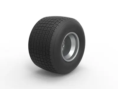 Rear wheel from Sprint car Scale 1 to 25 3D print model