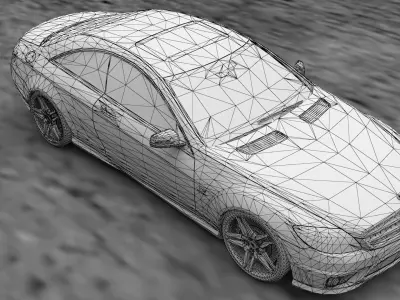 Mercedes cl65 Low-poly 3D model