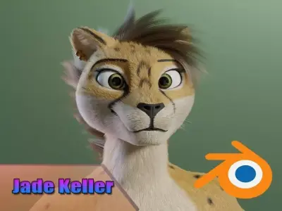 Jade Anthro Cheetah 3D model