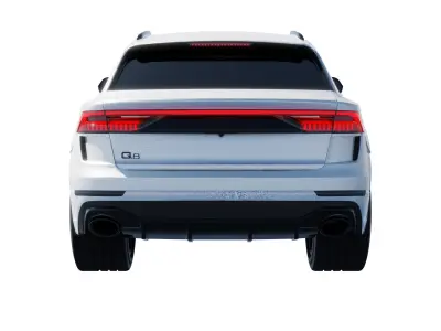 Car Rigged - Audi RS Q8 3D model