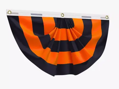Halloween Bunting Flag 3D model