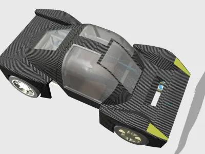 Very small and light sport car concept 3D model