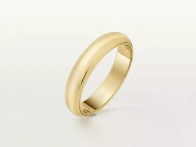 C - RING - WEDDING RING- 4MM 3D print model