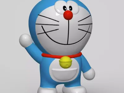 Doraemon toy Low-poly 3D model
