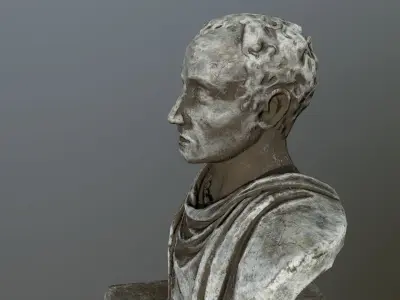 Cesare bust Low-poly 3D model