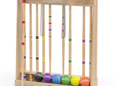 Croquet set 3D model