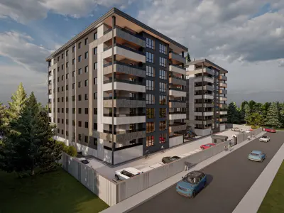 Modern Residential Apartment Site Complex Lumion Scene 3D model