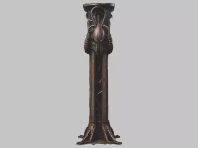 Fantasy ALien Scifi Column HR Giger Low-poly 3D model